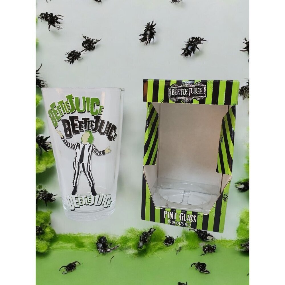 Beetlejuice Pint Glass 16 Oz / 473 ML With Collector's Box